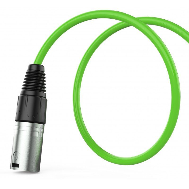 Audibax Silver 10101130 - Cable XLR Macho - XLR Hembra 6m Verde - Tempo Shop