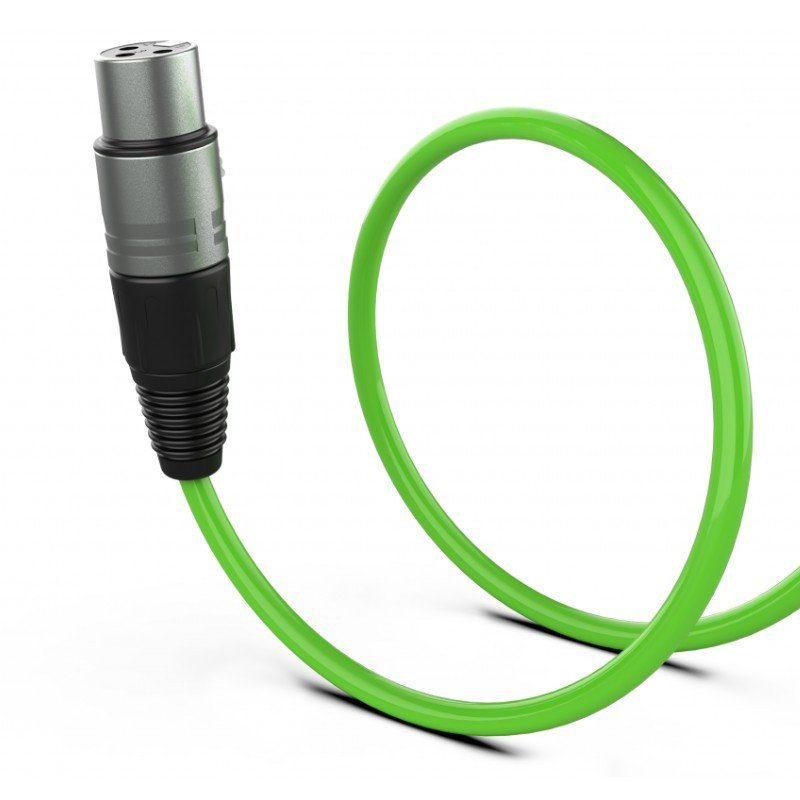 Audibax Silver 10101130 - Cable XLR Macho - XLR Hembra 6m Verde - Tempo Shop