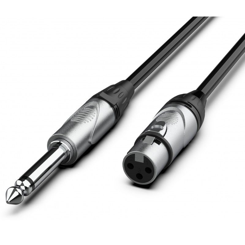 Audibax Silver 10145067 - Cable XLR H a Jack Mono 0,90m Negro - Tempo Shop