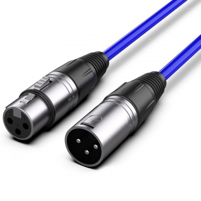 Audibax Silver 10101132 - Cable XLR Macho - XLR Hembra 10m Azul - Tempo Shop