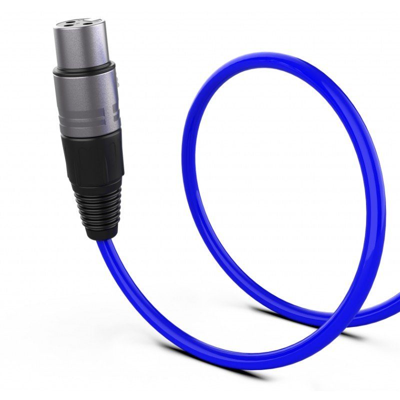Audibax Silver 10101132 - Cable XLR Macho - XLR Hembra 10m Azul - Tempo Shop