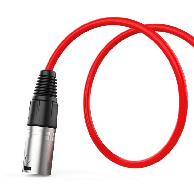 Audibax Silver 10101165 - Cable XLR Macho - XLR Hembra 10m Rojo - Tempo Shop