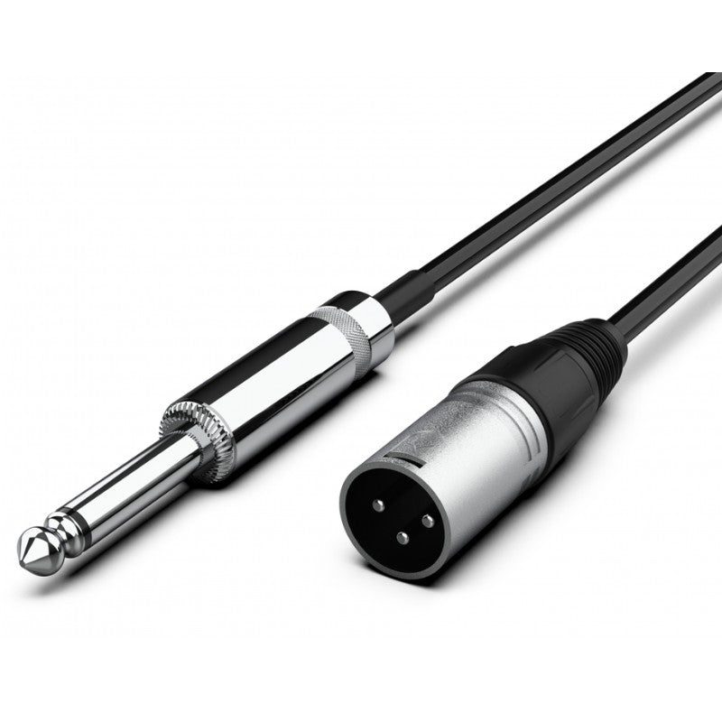Audibax Silver 10145086 - Cable XLR M - Jack Mono Yong Sheng 15m Negro - Tempo Shop
