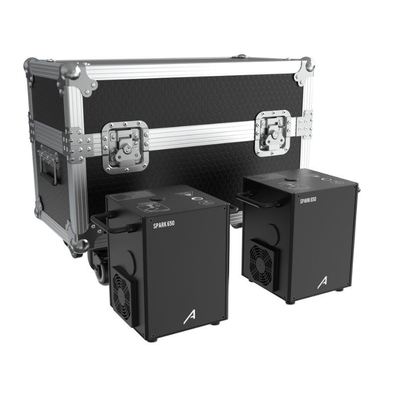 Audibax Spark 650 - Máquina de Fuego Frio 2 Unidades + Flightcase Doble - Tempo Shop