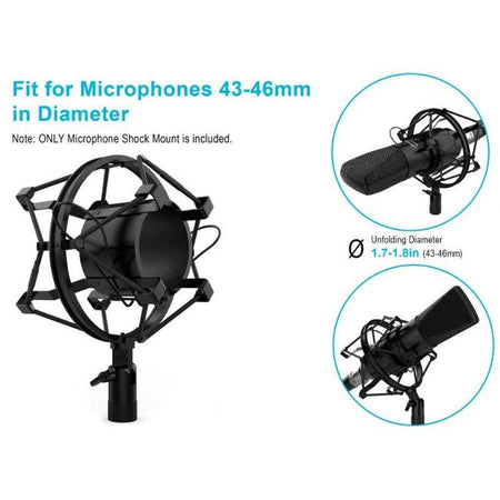 Audibax SPM1 Black - Araña para Micrófono 46 - 48mm - Tempo Shop