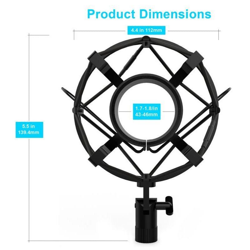 Audibax SPM1 Black - Araña para Micrófono 46 - 48mm - Tempo Shop