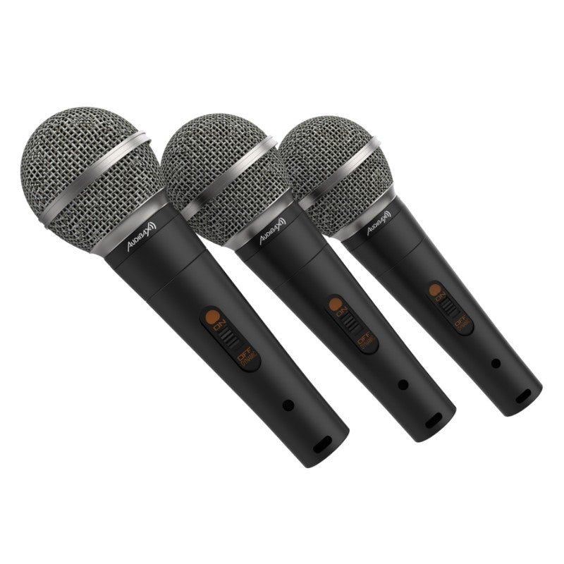 Audibax Tokyo XM1800 - Pack Maleta con 3 Micrófonos Dinámicos + Maleta + Pinzas - Tempo Shop