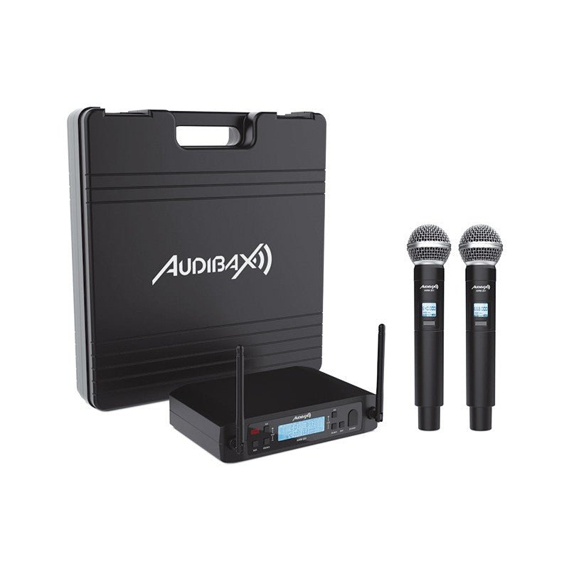 Audibax AWM 201 - Sistema Inalámbrico Micrófono de Mano de 2 Canales UHF - Tempo Shop
