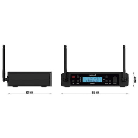 Audibax AWM 203 - Sistema Inalámbrico Micrófono diadema de 2 Canales UHF - Tempo Shop