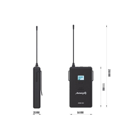 Audibax AWM 203 - Sistema Inalámbrico Micrófono diadema de 2 Canales UHF - Tempo Shop