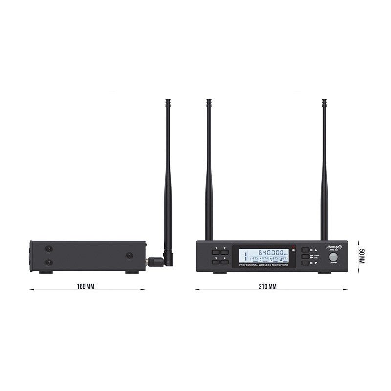 Audibax AWM 402 - Sistema Inalámbrico Micrófono Lavalier de 4 Canales UHF - Tempo Shop