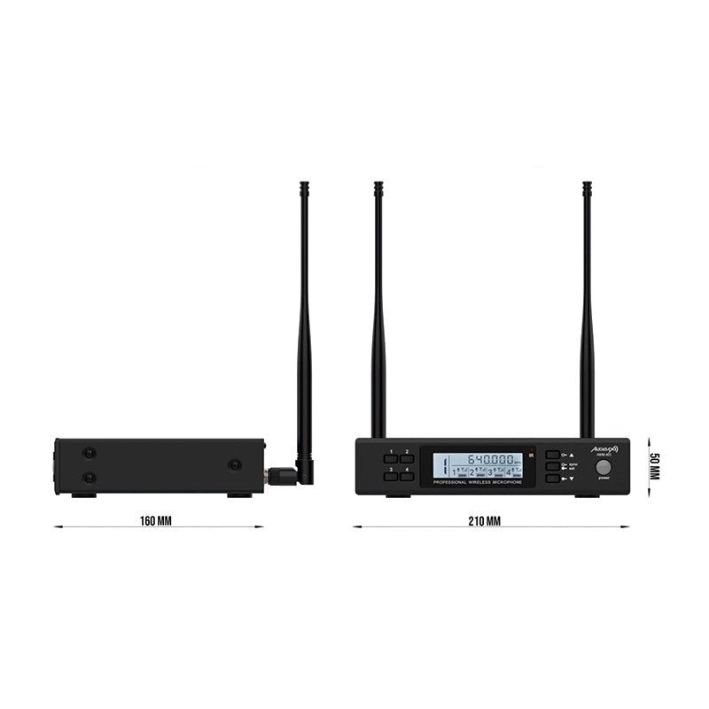 Audibax AWM 403 - Sistema Inalámbrico Micrófono diadema de 4 Canales UHF - Tempo Shop