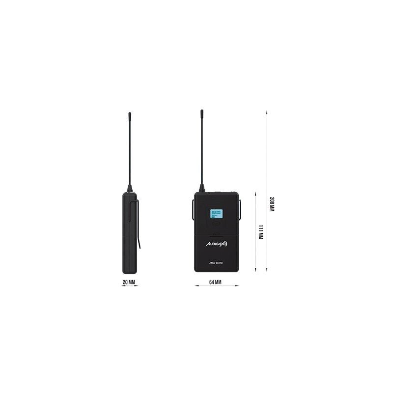 Audibax AWM 403 TD - Sistema Inalámbrico Micrófono de Diadema de 4 Canales UHF - Tempo Shop