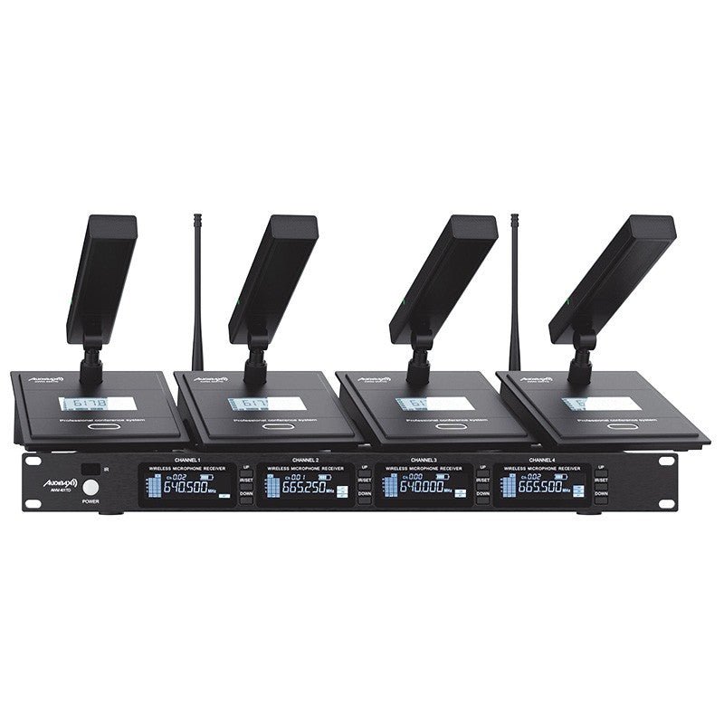 Audibax AWM 404 TD - Sistema Inalámbrico Micrófono de Conferencia 4 Canales UHF - Tempo Shop