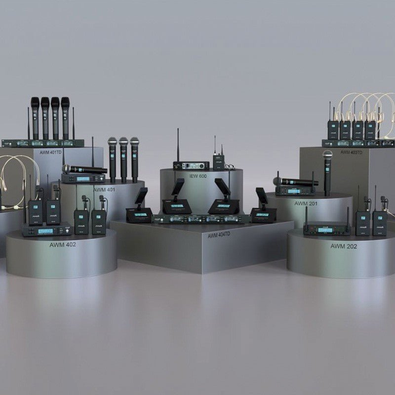 Audibax AWM 404 TD - Sistema Inalámbrico Micrófono de Conferencia 4 Canales UHF - Tempo Shop