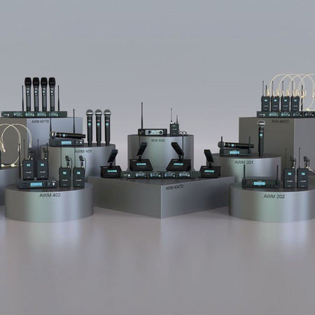 Audibax AWM 404 TD - Sistema Inalámbrico Micrófono de Conferencia 4 Canales UHF - Tempo Shop