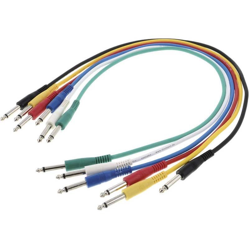 Audibax Basic 10101664 - Colour Cable Patch Jack Mono a Jack Mono 6 Und 1,5m - Tempo Shop