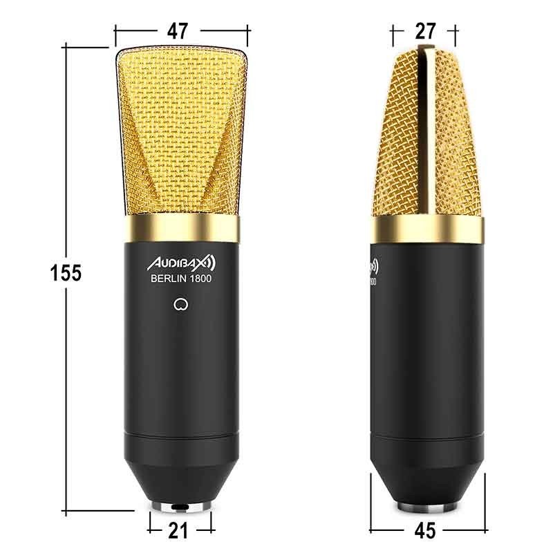 Audibax Berlin 1800 Gold - Pack micro Studio Gran Diafragma - Tempo Shop