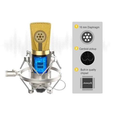 Audibax Berlin 1800 Gold - Pack micro Studio Gran Diafragma - Tempo Shop