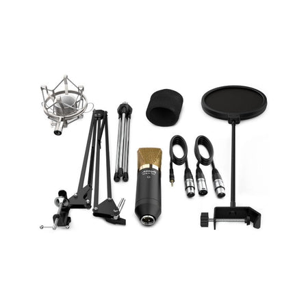 Audibax Berlin 1800 Gold Pro - Pack micro Estudio +Soporte + Antipop + Cables - Tempo Shop