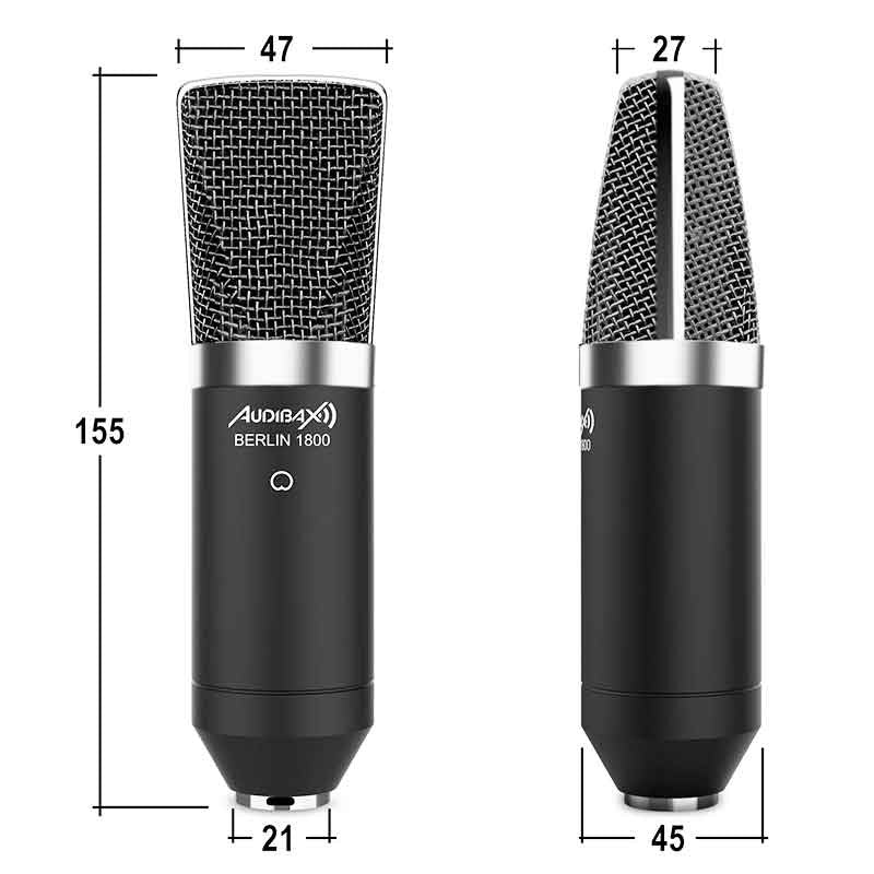 Audibax Berlin 1800 Silver - Pack micro Studio Gran Diafragma - Tempo Shop