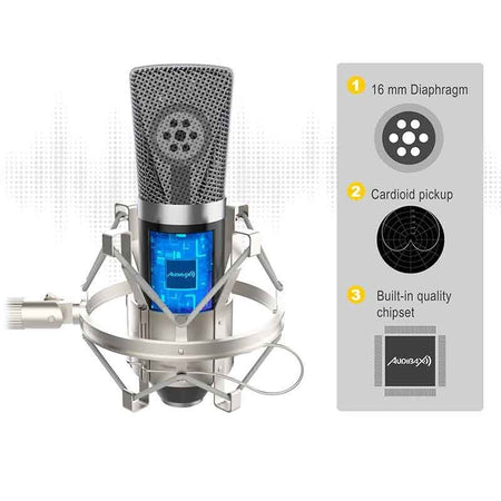 Audibax Berlin 1800 Silver - Pack micro Studio Gran Diafragma - Tempo Shop