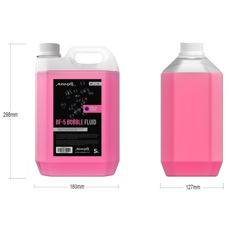 Audibax BF - 5 Bubble Fluid - Liquido Burbujas 5L - Tempo Shop