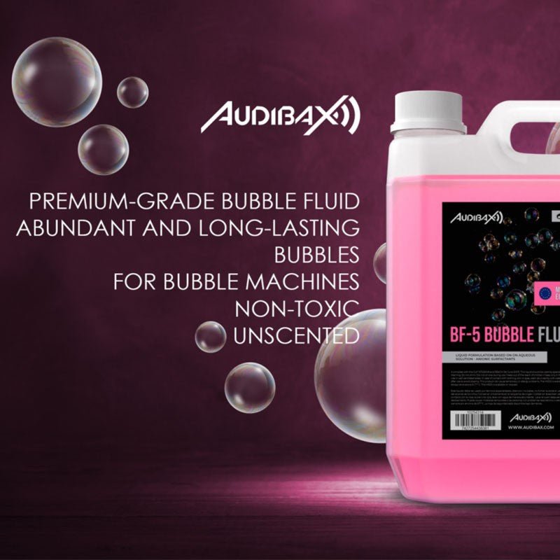 Audibax BF - 5 Bubble Fluid - Liquido Burbujas 5L - Tempo Shop