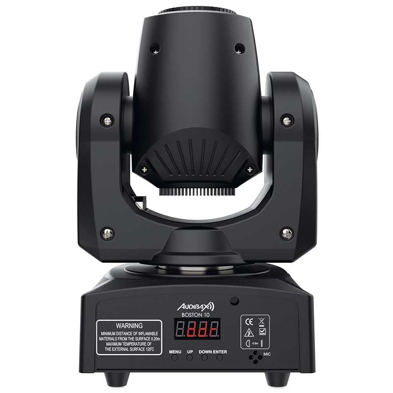 Audibax Boston 10 - Cabeza Móvil Disco Led 10WBlanco + 7 Colores 7 Gobos Fijos + Spot - Tempo Shop