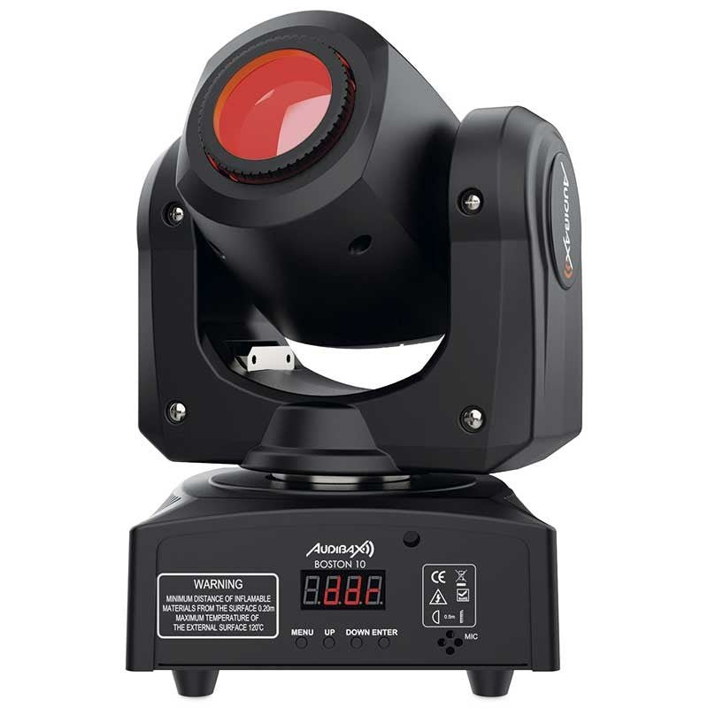 Audibax Boston 10 - Cabeza Móvil Disco Led 10WBlanco + 7 Colores 7 Gobos Fijos + Spot - Tempo Shop