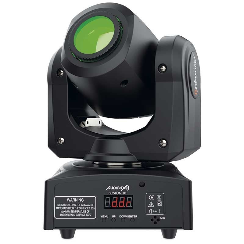 Audibax Boston 10 - Cabeza Móvil Disco Led 10WBlanco + 7 Colores 7 Gobos Fijos + Spot - Tempo Shop