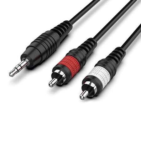 Audibax Bronze 10053616 - Cable Minijack Stereo a 2 RCA Macho 15m Negro - Tempo Shop