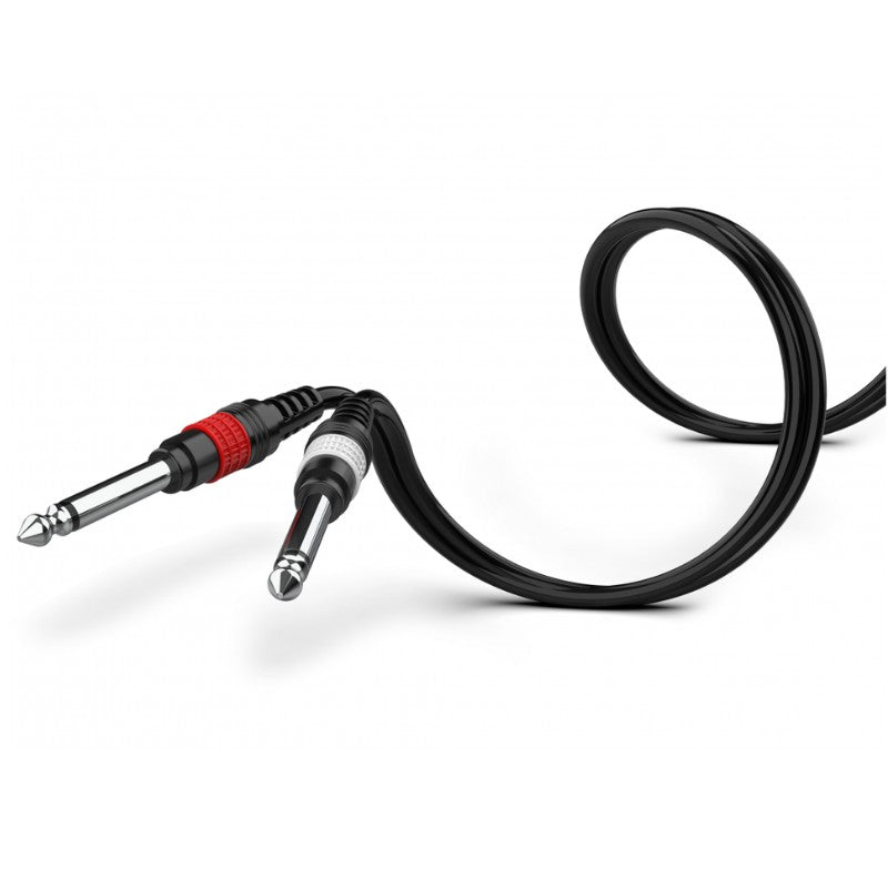 Audibax Bronze 10093063 - Cable Minijack Stereo a 2 Jack Mono 3m Negro - Tempo Shop