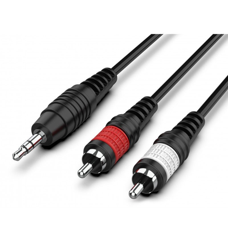 Audibax Bronze 10145102 - Cable Minijack St - 2 RCA Macho 6m Negro - Tempo Shop