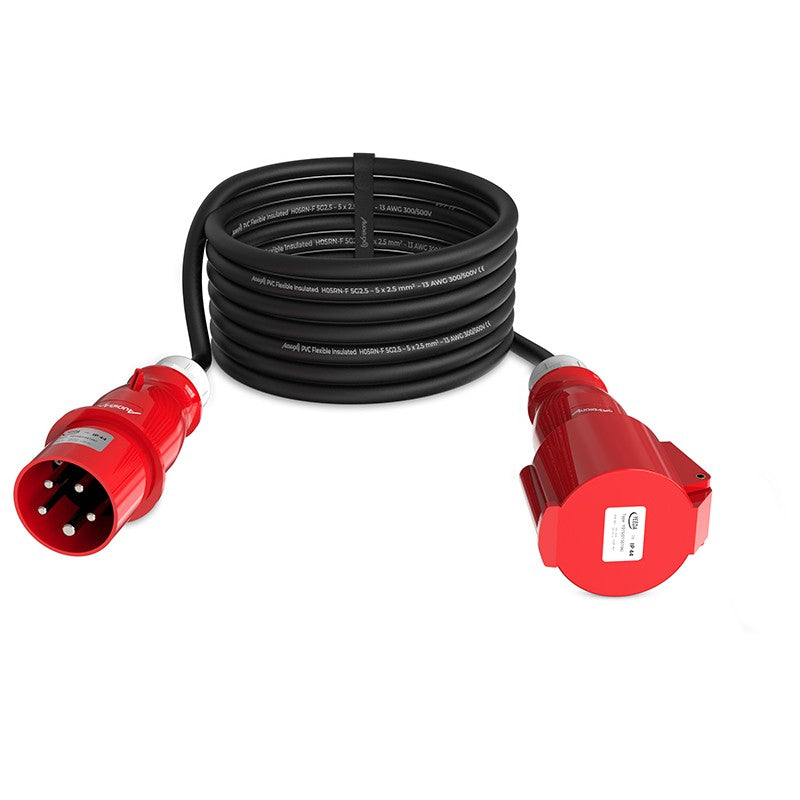 Audibax CEE2500-25-5P - Cable alargador CEE 16A 5 pines 25m