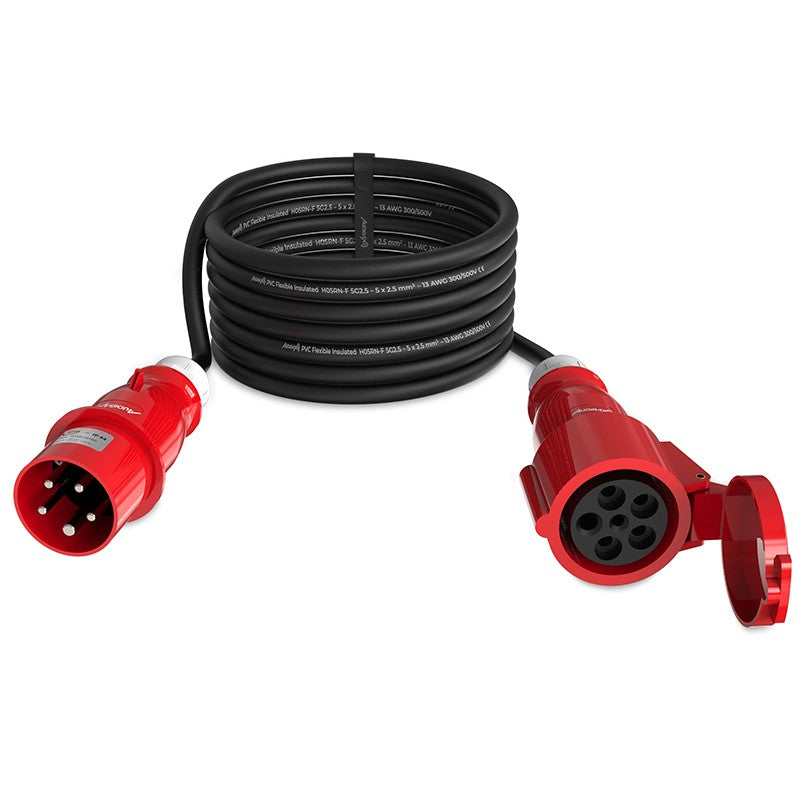 Audibax CEE2500-25-5P - Cable alargador CEE 16A 5 pines 25m