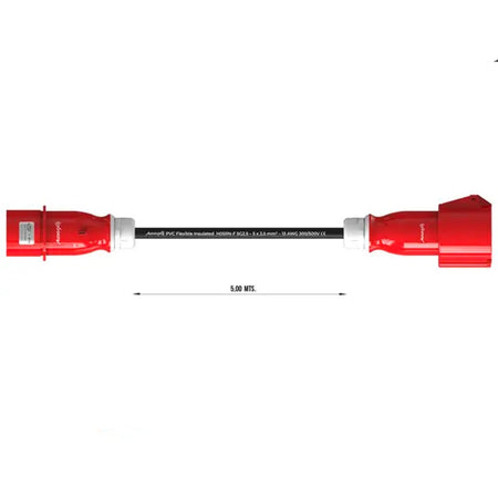 Audibax CEE500-25-5P - Cable Alargador CEE 16A 5 Polos