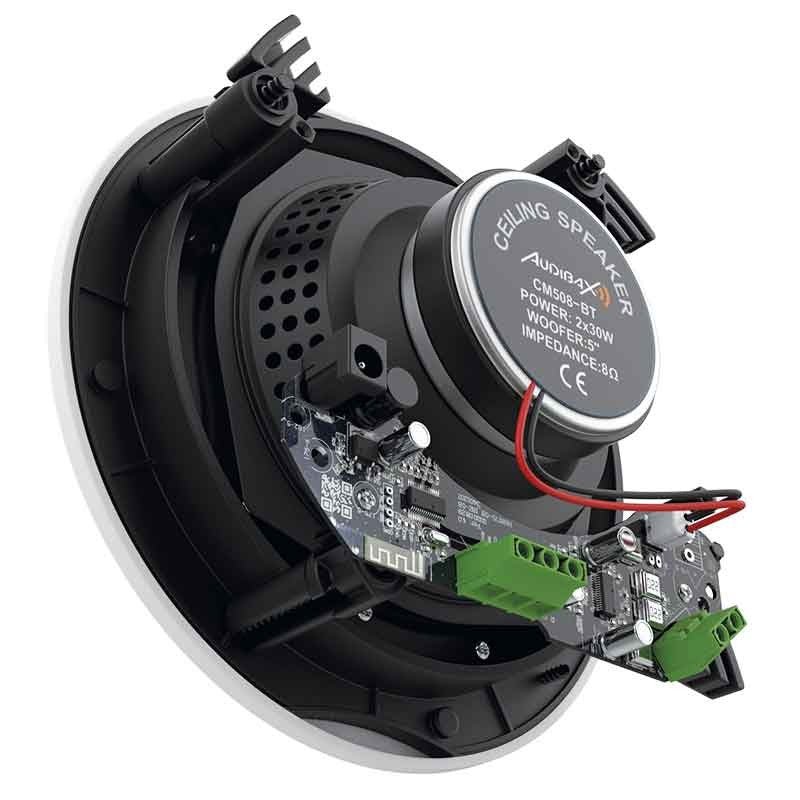 Audibax CM508 - BT - Altavoces Techo Blancos Bluetooth Empotrables 2 Vías 2 x 30W 5,25" R - Tempo Shop