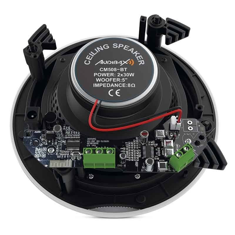 Audibax CM508 - BT - Altavoces Techo Blancos Bluetooth Empotrables 2 Vías 2 x 30W 5,25" R - Tempo Shop