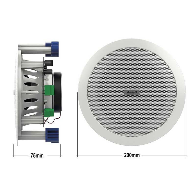 Audibax CM508L - BT - Altavoces Techo Blancos Bluetooth empotrables Techo 2 Vías 2 x 20W 5 - Tempo Shop
