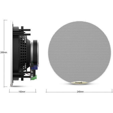 Audibax CM608 - BT - Altavoces Techo Blancos Bluetooth Empotrables 2 Vías 2 x 40W 6,5" Rejilla Magnética - Tempo Shop