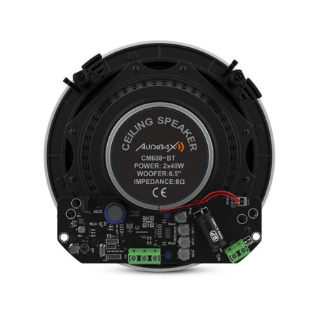 Audibax CM608 - BT - Altavoces Techo Blancos Bluetooth Empotrables 2 Vías 2 x 40W 6,5" Rejilla Magnética - Tempo Shop