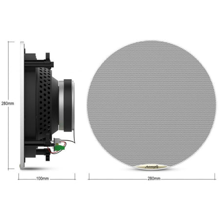 Audibax CM808 - BT - Altavoces Techo Blancos Bluetooth Empotrables 2 Vías 2 x 50W 8" Rejilla Magnética - Tempo Shop