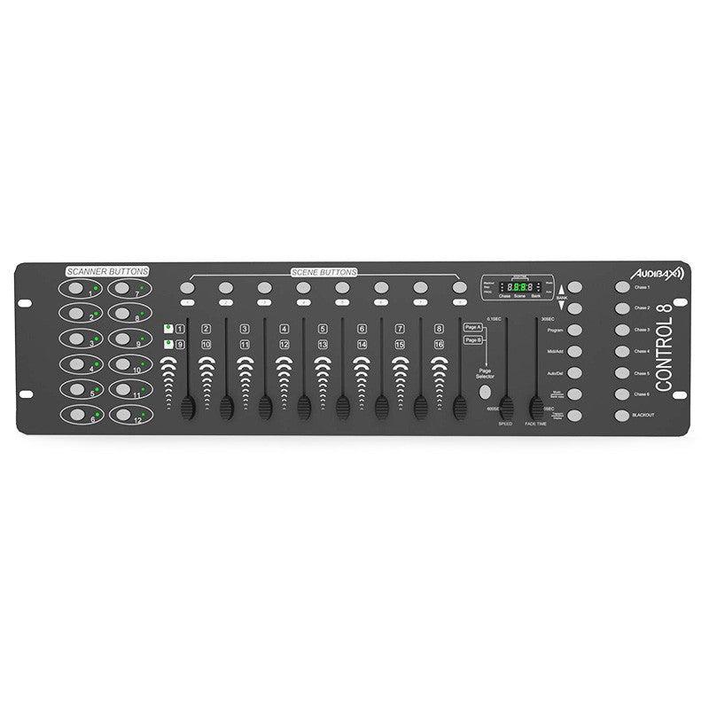 Audibax Control 8 - Controlador Mesa DMX - Tempo Shop