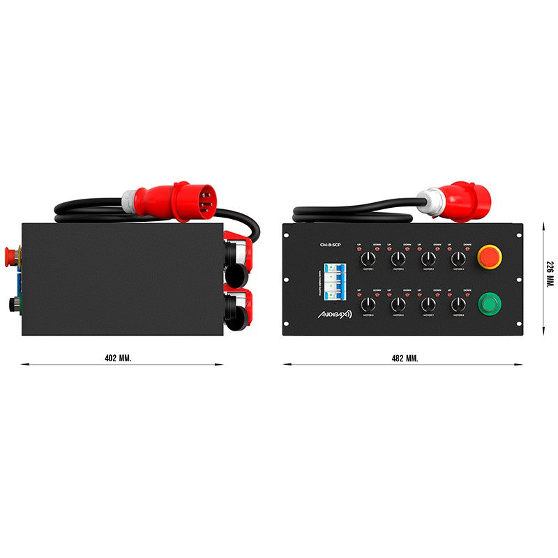 Audibax CM-8-SCP - Controlador de 8 Canales para Motores de Cadena con Salidas CEE y Socapex