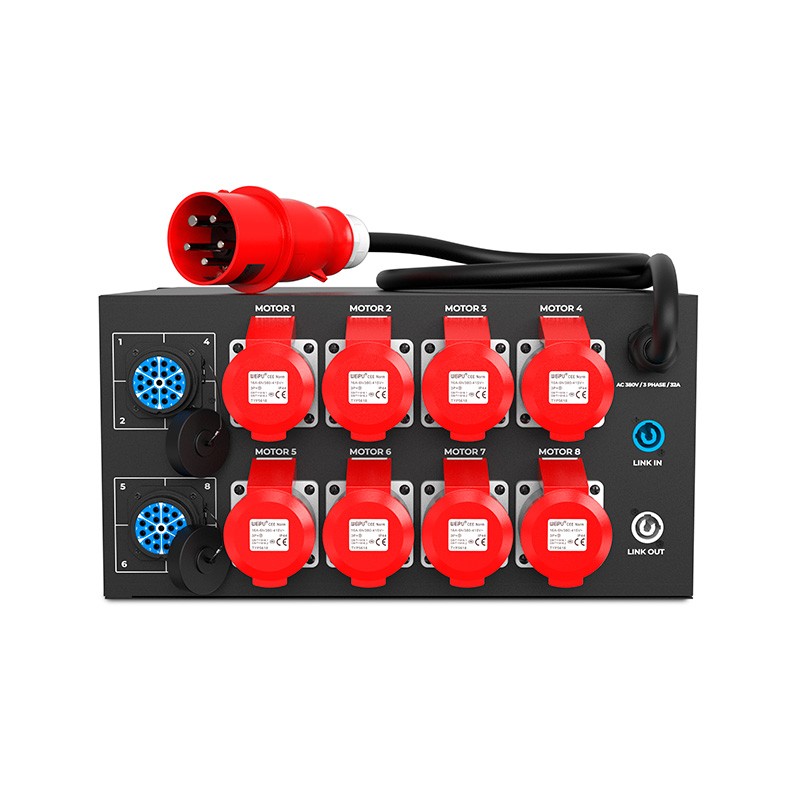 Audibax CM-8-SCP - Controlador de 8 Canales para Motores de Cadena con Salidas CEE y Socapex