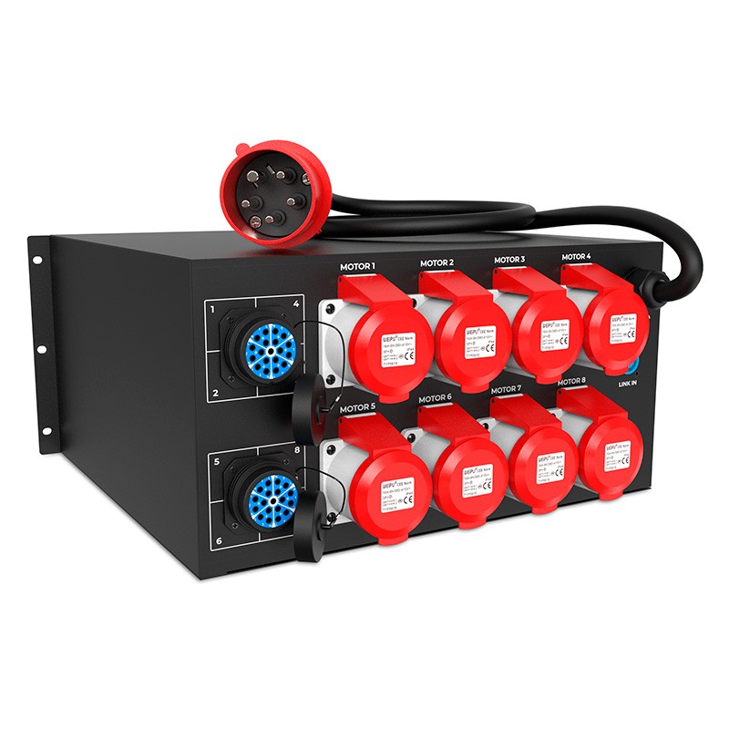 Audibax CM-8-SCP - Controlador de 8 Canales para Motores de Cadena con Salidas CEE y Socapex