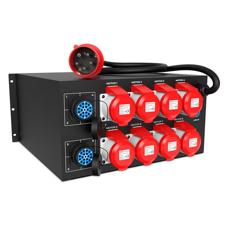 Audibax CM-8-SCP - Controlador de 8 Canales para Motores de Cadena con Salidas CEE y Socapex