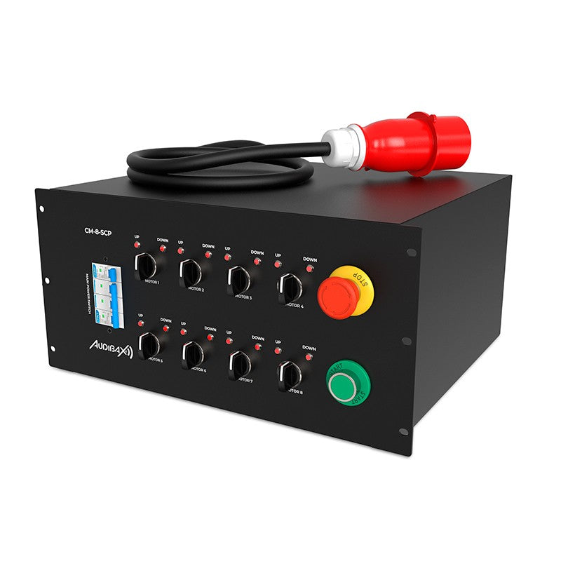 Audibax CM-8-SCP - Controlador de 8 Canales para Motores de Cadena con Salidas CEE y Socapex