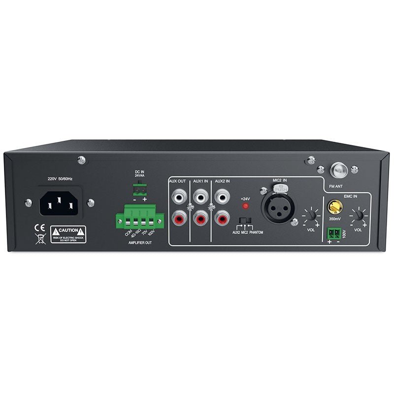 Audibax Dayton 120BT - Amplificador Línea de 100V y 4 - 16 Ω - 120W con USB, FM y Bluetooth - Tempo Shop